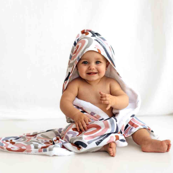 Picture of RAINBOW BABY ORGANIC HOODED BABY TOWEL